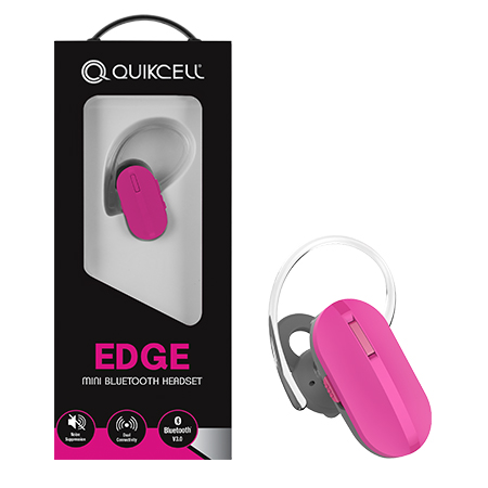 Quikcell Edge Mini Bluetooth 3.0 Headset Pink