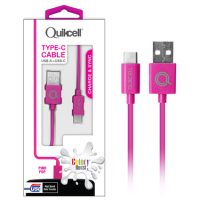 Colour Burst Charge & Sync Micro USB-C Cable Pink