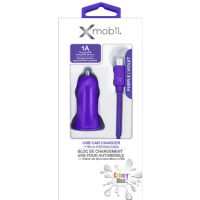 Colour Blast Car Charger 1 Amp w/Micro USB Cable Purple