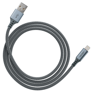 Ventev Charge & Sync Lightning Cable 4ft Alloy Steel Gray
