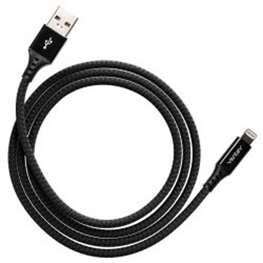 Ventev Charge & Sync Lightning Cable 4ft Alloy Black MFI