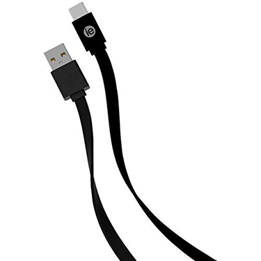 iEssentials Charge & Sync Cable USB-C - A Flat 4ft Blk