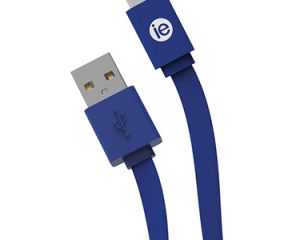 iEssentials Charge & Sync Cable USB-C to USB-A Flat 4ft - Blue