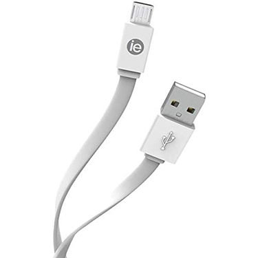 iEssentials Charge & Sync Cable Micro Flat 4ft White