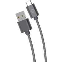 iEssentials Charge & Sync Cable USB-C - A Braid 6ft Grey