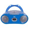 HamiltonBuhl Boombox Bluetooth CD Cassette 6 input Blue