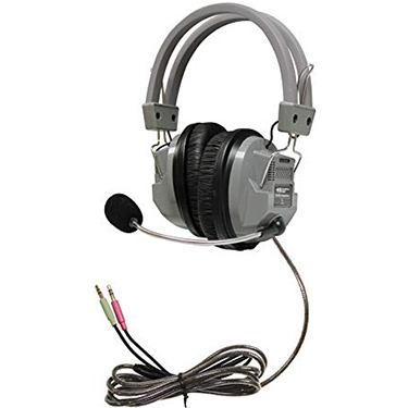 HamiltonBuhl Headset Over Ear Deluxe w/Mic TRRS Plug 2 Jack