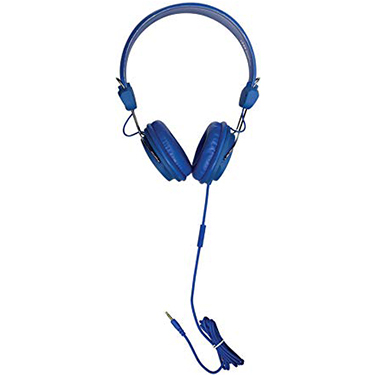 HamiltonBuhl Headset On Ear W/In-Line Mic TRRS Blue