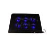 Xtech Laptop Cooling Pad 14In USB Blue LED 2 USB Ports Powered Fan - Black