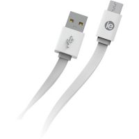 iEssentials Charge & Sync Cable USB-C to USB-A Flat 4ft - White