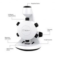 HamiltonBuhl Digital Microscope STEM Scout with 6 Magnification Lenses