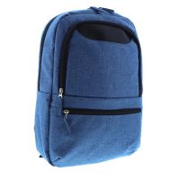 Xtech Backpack 15.6in Winsor Adjustable Shoulder Straps Padded Back Metal Zipper Pulls - Indigo Blue & Black