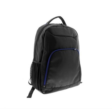 Xtech Backpack 15.6in Lightweight Front Accessory Pocket with Interior Organizer - Black with Blue Accent