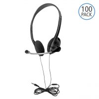 HamiltonBuhl Headset On Ear w/Mic 100 Pack TRRS Plug