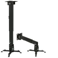 Mount-It! Projector Wall & Ceiling Mount Full Motion Solid Steel Supports 40 lbs Mounts to Ceiling or Wall - Black