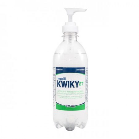 Kwiky ET Hand Sanitizer Gel 475ml Pump Bottle Antiseptic