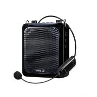 HamiltonBuhl Voice Amplifier Speaker 25W with Wireless Microphone up to 40 Channels Includes Carry Strap & Waistband Hook - Black