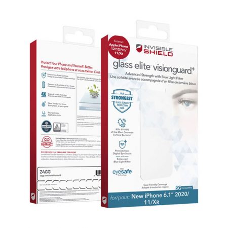 Zagg iPhone 12/12 Pro / 11 / XR InvisibleShield VisionGuard+ Tempered Glass Screen Protector