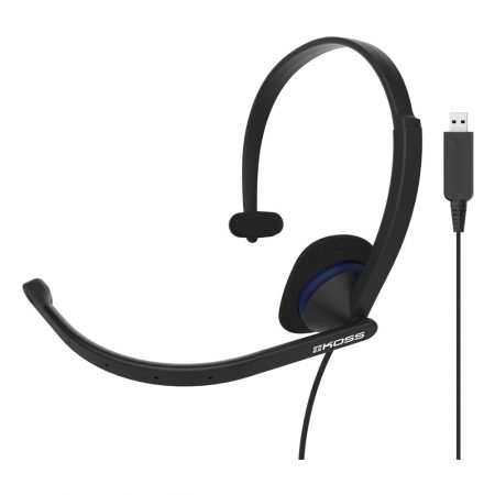 Koss Headset CS195-USB Mono with Boom Mic Noise Cancelling USB 8ft Cord