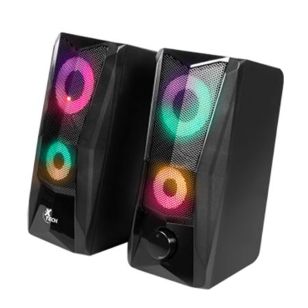 Xtech Computer Gaming Speakers Incendo 2.0 Stereo 4W USB Multimedia with LED Lights