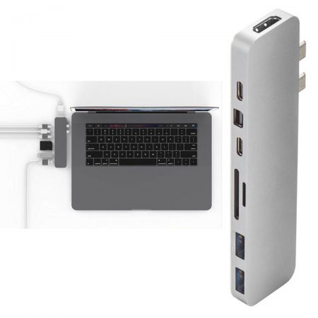 Hyper Docking Station USB-C MacBook Pro/Air 2020 HyperDrive PRO 8-in-2 High Speed - Silver