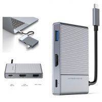 Hyper Docking Station USB-C Universal HyperDrive GEN2 6 Port 100watt Power Delivery 4K Video -  Silver
