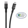 Scosche Charge & Sync Lightning to USB-C MFI Braided Cable Strikeline Premium 6ft Space Grey