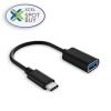 Scosche Charge & Sync USB-C to USB-A Female Cable Adapter 6In 5Gbps StrikeLINE Black