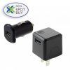 Scosche Wall & Car Charger Combo Kit Revive 2.4 Amp Kit includes 1 Wall Charger & 1 Car Charger Black 1 Port Each