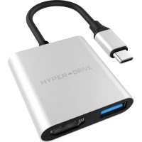 Hyper Hub USB-C Universal HyperDrive 3-in-1 60w Power Delivery 4K HDMI - Space Gray