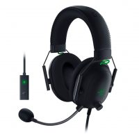 Razer Gaming Headset Wired BlackShark V2 with USB Sound Card & Boom Hyperclear Cardioid Noise Cancelling Mic Esports Multiplatform THX 3.5mm Black