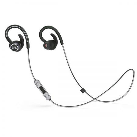 JBL Bluetooth Sport Headphones Reflect Contour 2 IPX5 Sweat/Waterproof Remote with Mic 10Hr Battery LIfe Carry Pouch Reflective Cables Black