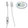 Scosche Charge & Sync Lightning MFI/micro USB to USB-A 3ft White smartSTRIKE