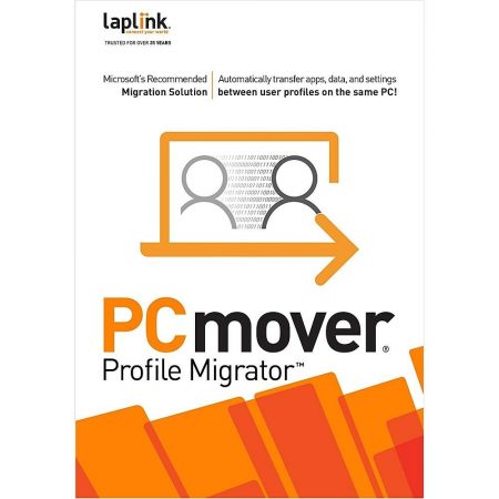 Laplink PCmover Profile Migrator 11 - (1 Use) Transfer Apps - Data - Settings Between User Profiles on the Same PC ESD (DOWNLOAD CODE)
