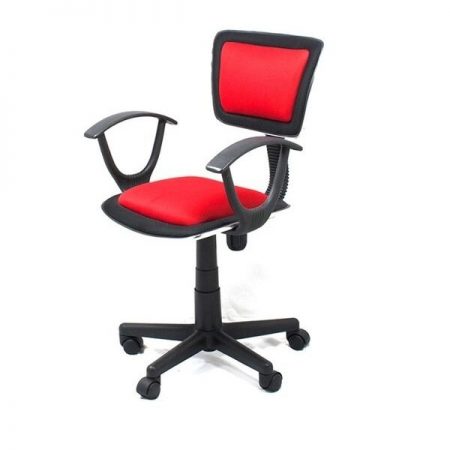 Xtech Office Chair Cloth Modern & Ergonomic Style with Wheels & Height Adjustment with Armrests Black & Red