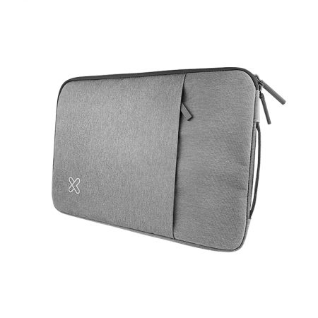 Klipxtreme Sleeve 15.6in SquarePro with Carry Handle & Exterior Storage Pocket Heavy Duty Zipper Extra Durable Fabric - Silver