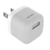 Ventev Wall Charger 1 Port 12W 2.4amp USB-A - White & Grey with Lightning MFI to USB-A Cable 3.3ft - White