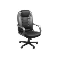 Xtech Office Chair Toulouse Excecutive Lumbar Cushioned Support -  Armrests Adjustable Height - Wheels - Black