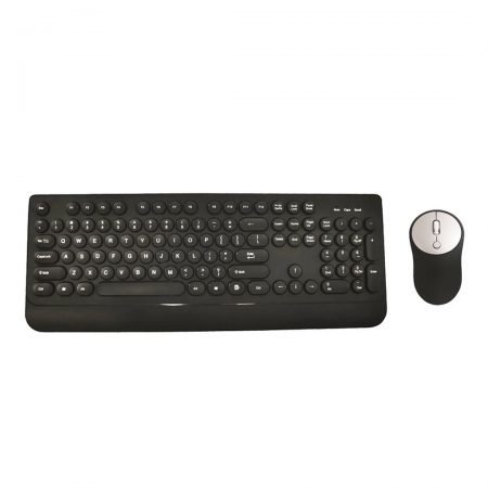Gabba Goods Keyboard & Mouse Combo Set Wireless Nano USB Dongle 2.4Ghz Full Size KB - PC/Mac - Black