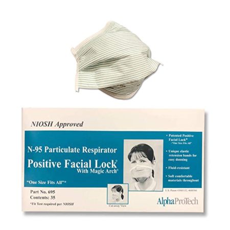 AlphaProTech N95 Particulate Respirator Mask (Box of 35) NIOSH Approved PPE No Returns