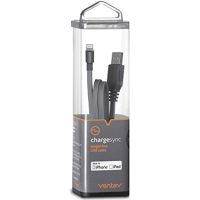 Ventev Charge & Sync Lightning MFI to USB-A Cable 3.3ft Flat - Gray