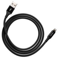 Ventev Charge & Sync Lightning MFI to USB-A Cable 4ft Alloy - Black