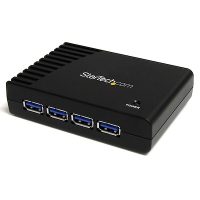 StarTech Hub 4 Port USB-A 3.0 SuperSpeed with 3ft USB-A Cable - Black