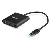 StarTech Adapter USB-A 3.0 to Dual HDMI PC - Black