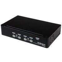 StarTech Rackmount 4 Port 1U USB KVM Switch wth OSD - Black