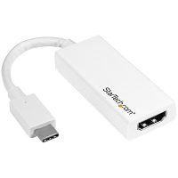 StarTech Adapter USB-C Male to HDMI Female 4K 30Hz Thunderbolt 3 Compatible - White