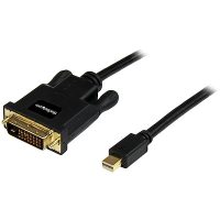 StarTech Adapter Mini DisplayPort Male to DVI Male 6ft Cable 1080p - Black