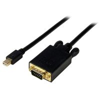 StarTech Adapter Mini DisplayPort Male to VGA Male Cable 6ft 1080p Video - mDP 1.2 or Thunderbolt 1/2 - Black