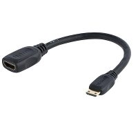 StarTech Adapter Mini HDMI Male to HDMI Female 4K High Speed Gold Plated - Black