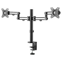 StarTech Dual Monitor Desk Clamp Stand up to 32 VESA Displays Adjustable Height - Silver